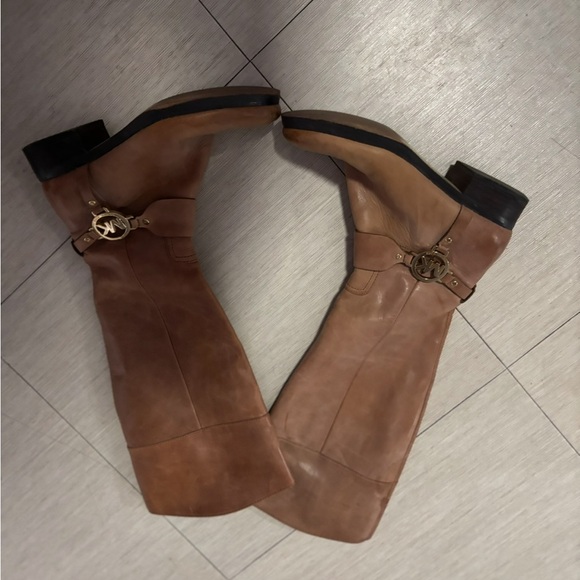 Michael Kors Tan Riding Boots - Picture 2 of 3